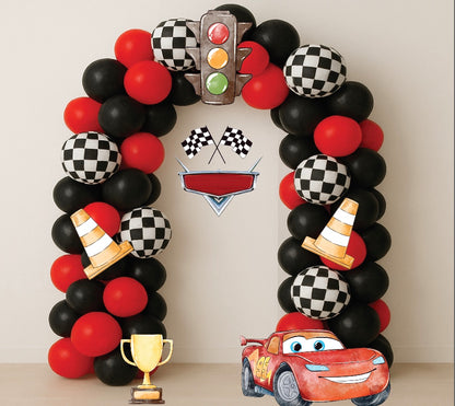 Cars Inspired Party 7 Piece Prop Set | Racing Birthday Decorations | Coroplast Cutouts